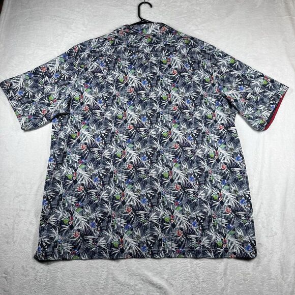 Robert Graham Tropical Flower-Print Sport Button Up‎ Performance Shirt XLT - Picture 8 of 13
